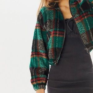 Urban Outfitters Plaid Bomber Jacket